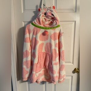 Pink and White Kids Animal Hoodie